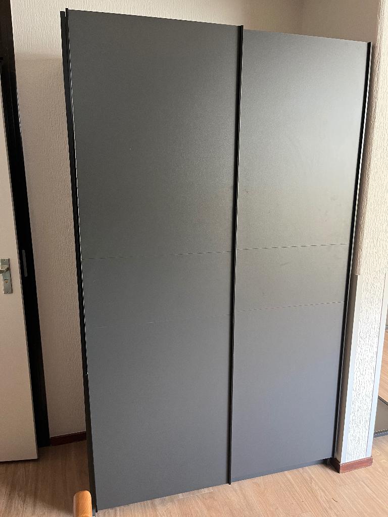 Schuifdeurkast Genua, antraciet, Ophalen, Met deur(en), 100 tot 150 cm, 200 cm of meer