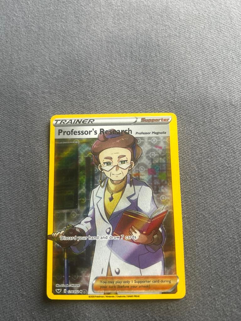 Pokemon TCG Professor's Research Full Art Trainer Kaart, Ophalen of Verzenden, Zo goed als nieuw, Losse kaart