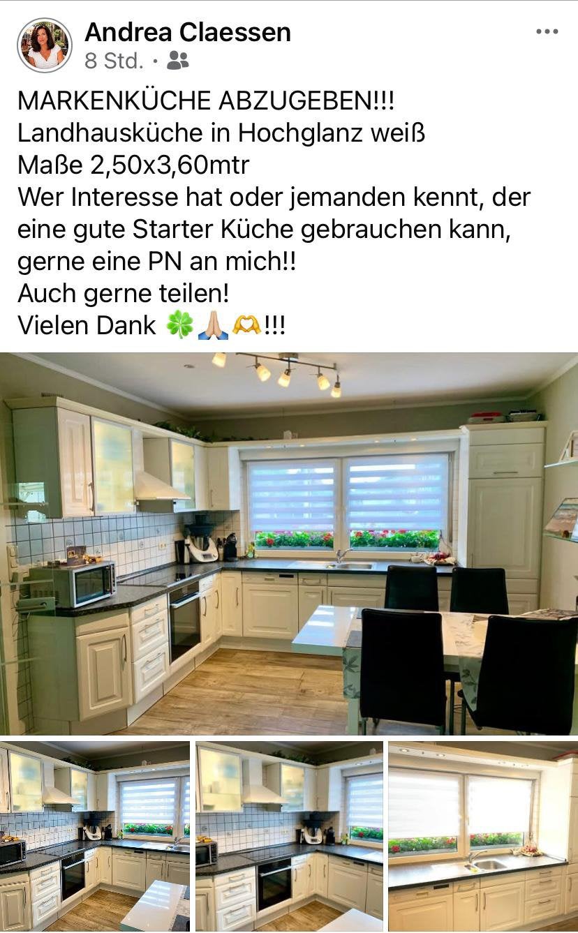 Komplete keuken met Neff kookplaat, Siemens vaatwasser,, Ophalen, Gebruikt, Wit, Hoekkeuken
