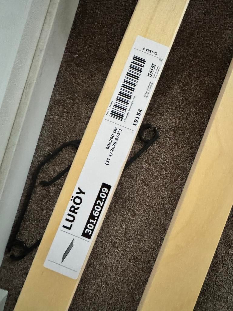 IKEA 2 persoonsbed 160cm met lattenbodem, Huis en Inrichting, Slaapkamer | Bedden, Gebruikt, Tweepersoons, 160 cm, 200 cm, Hout