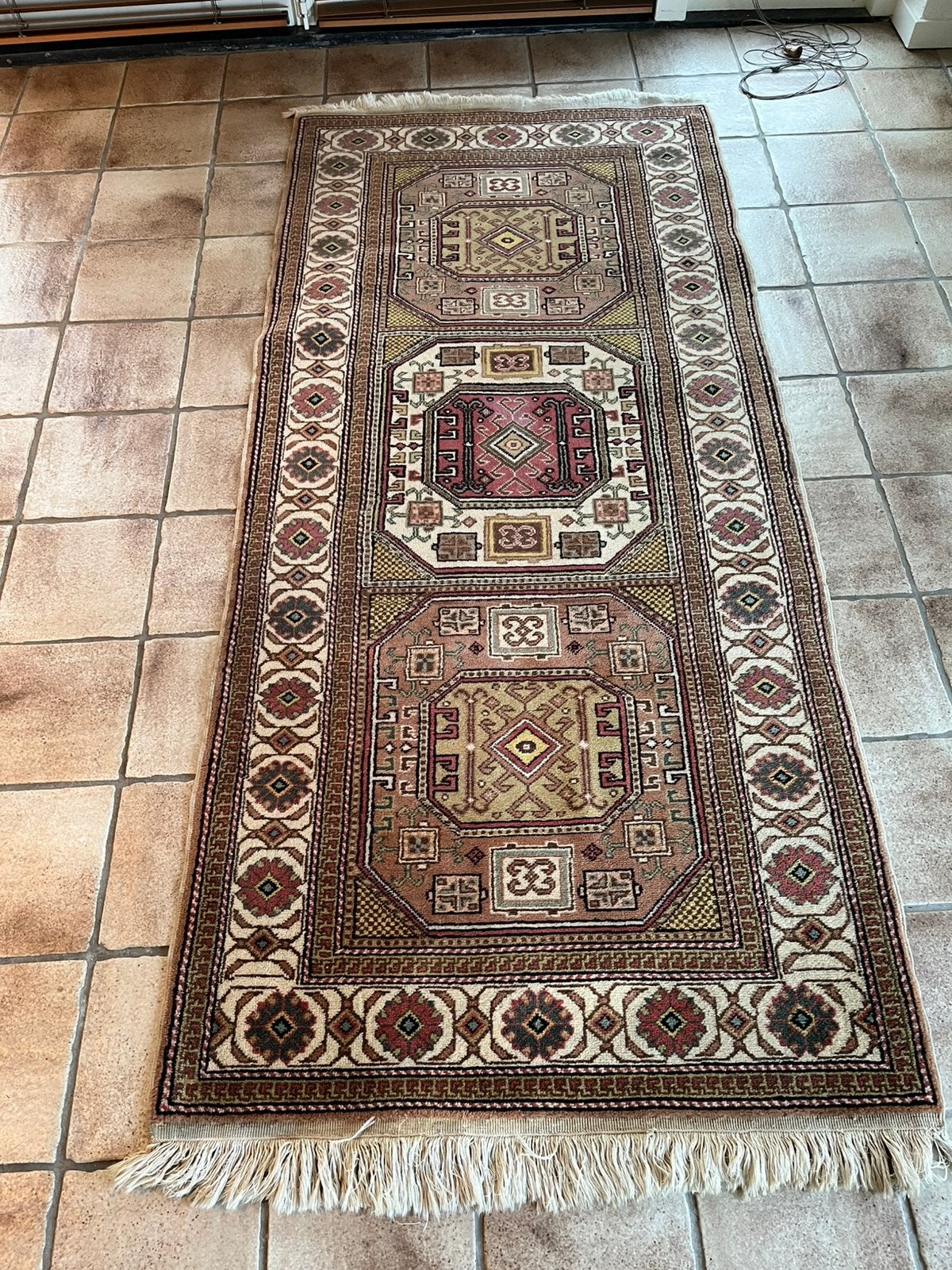 Handgeknoopt tapijt, Ophalen, Gebruikt, Rechthoekig, 200 cm of meer