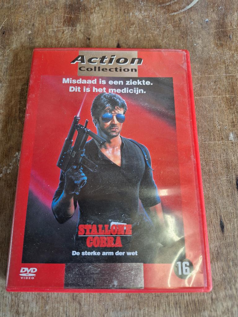 Oude DVD Cobra Sylvester Stallone Brigitte Nielsen 1986, Alle leeftijden, Ophalen of Verzenden, Zo goed als nieuw