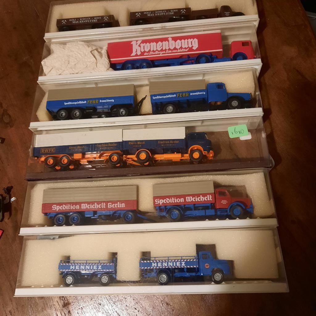 lot Brekina, Ophalen of Verzenden, Bus of Vrachtwagen, Brekina