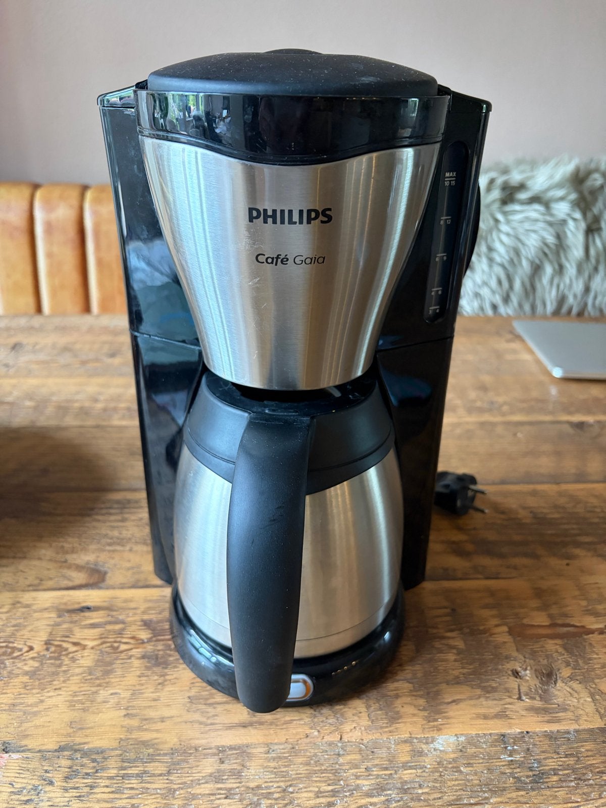Philips Café Gaia Koffiezetapparaat HD7544, Gebruikt, 10 kopjes of meer, Koffiemachine, Gemalen koffie