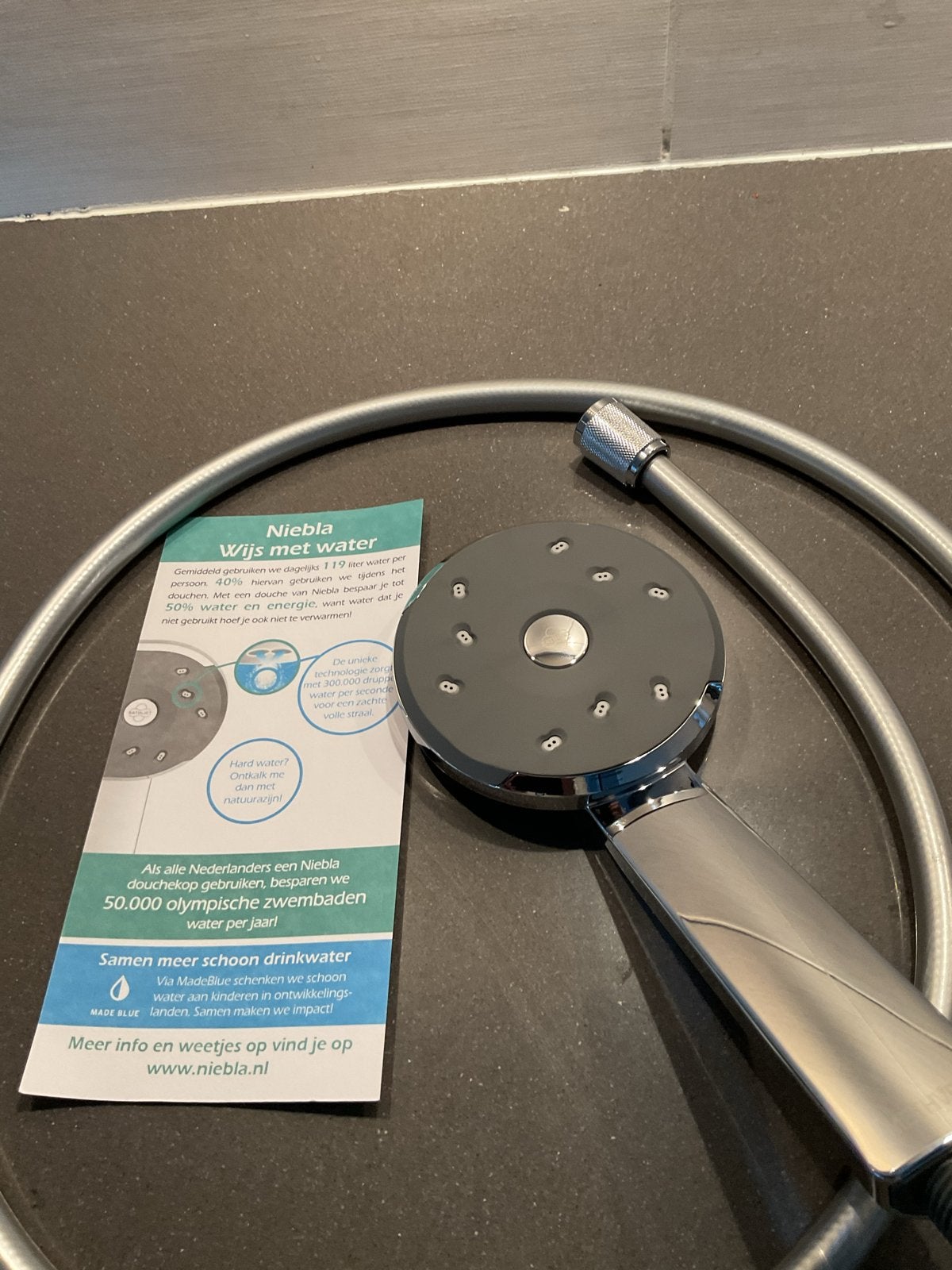 NIEBLA DOCHKOP + Slang nieuw €69.00, Ophalen of Verzenden, Nieuw, Douche