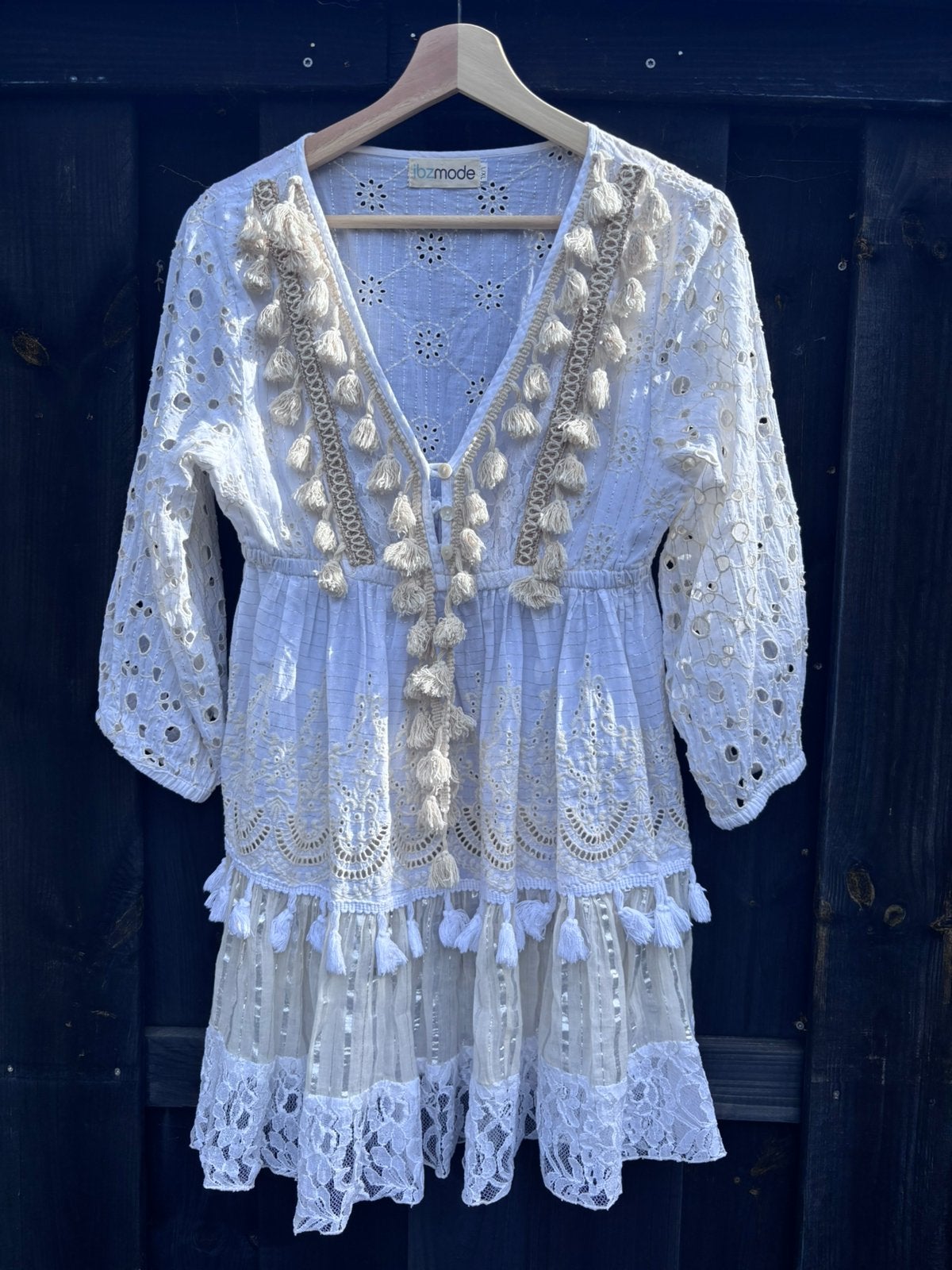 IBZmode tuniek jurkje broderie ibiza festival, Kleding | Dames, Wit, Maat 42/44 (L), Nieuw, Ophalen of Verzenden