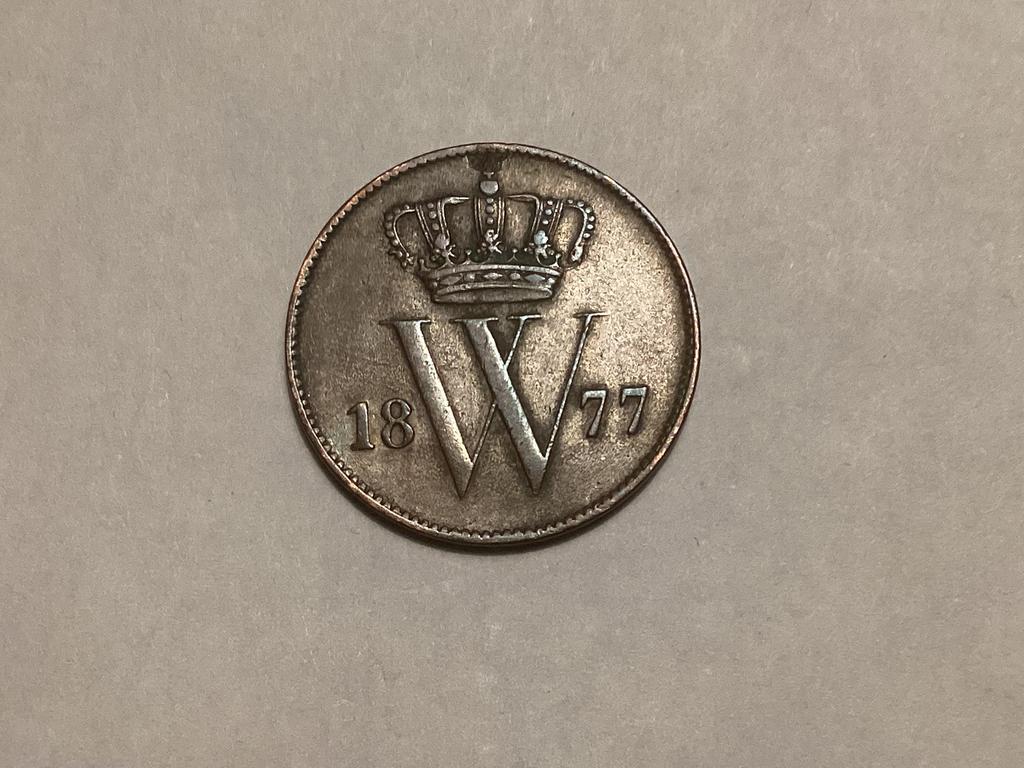 1 cent 1877, Ophalen of Verzenden, Koning Willem III, 1 cent