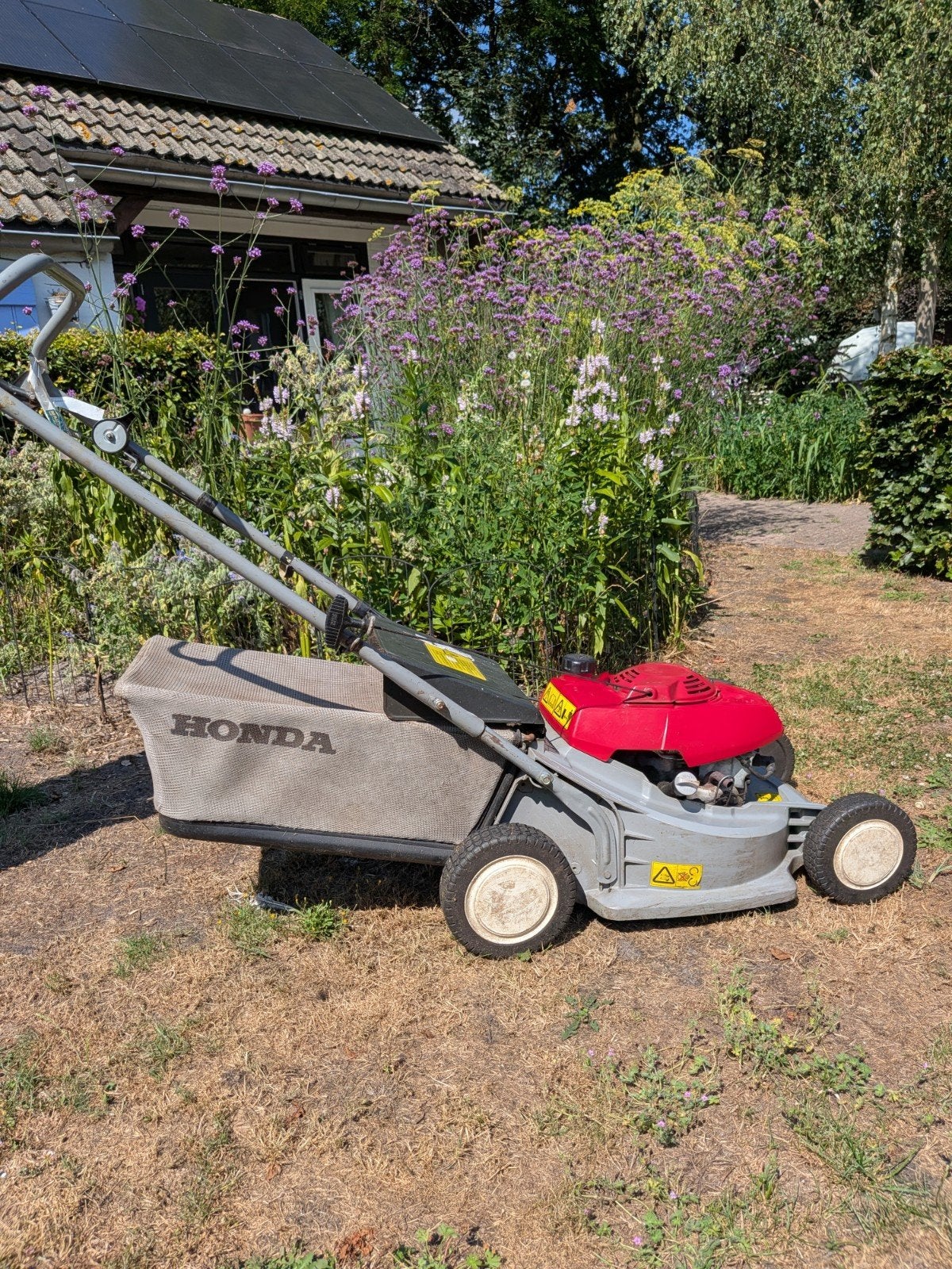 Honda HRB 423 Benzine Grasmaaier met Opvangzak, Ophalen, Cirkelmaaier, Honda, Gebruikt
