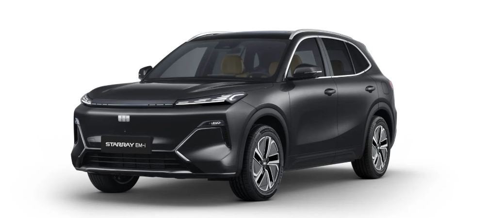 GEELY Starray EM-i 1.5 Max+ | Rijklaar! | 29.8 kWh | 136 WLT, Auto's, Zwart, 4 cilinders, Hybride Elektrisch/Benzine, SUV of Terreinwagen