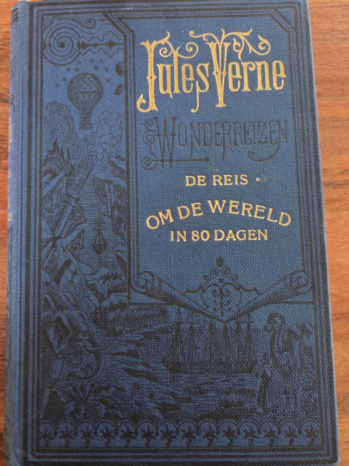 Jules Verne - De Reis om de Wereld in 80 Dagen (17e druk), Ophalen of Verzenden, Gelezen, Jules Verne, Nederland