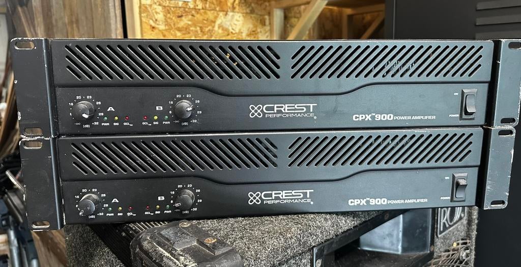 2x Crest CPX900 eindversterker, Ophalen, Gebruikt, Minder dan 500 watt