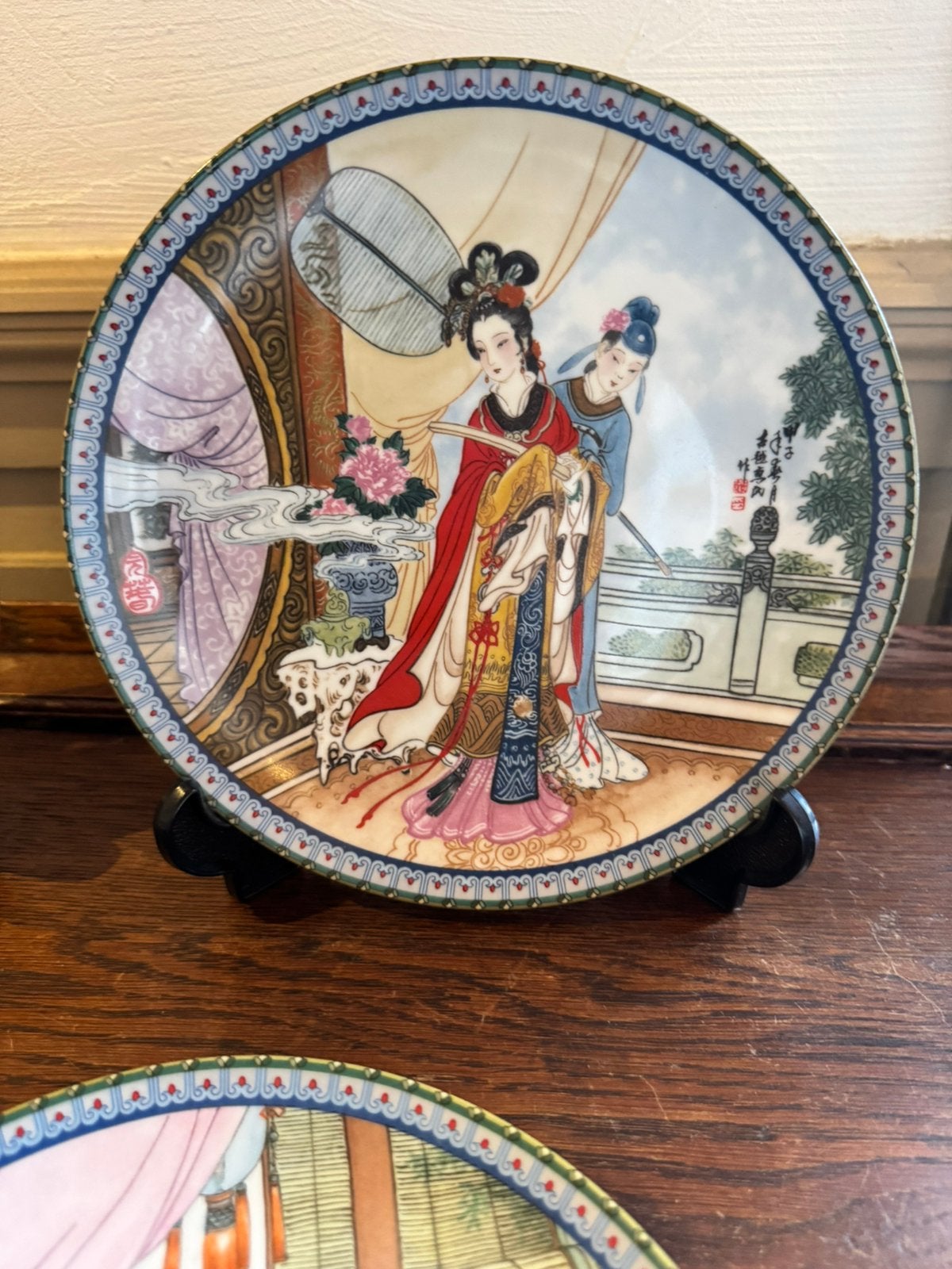 Chinees porcelein borden, Ophalen