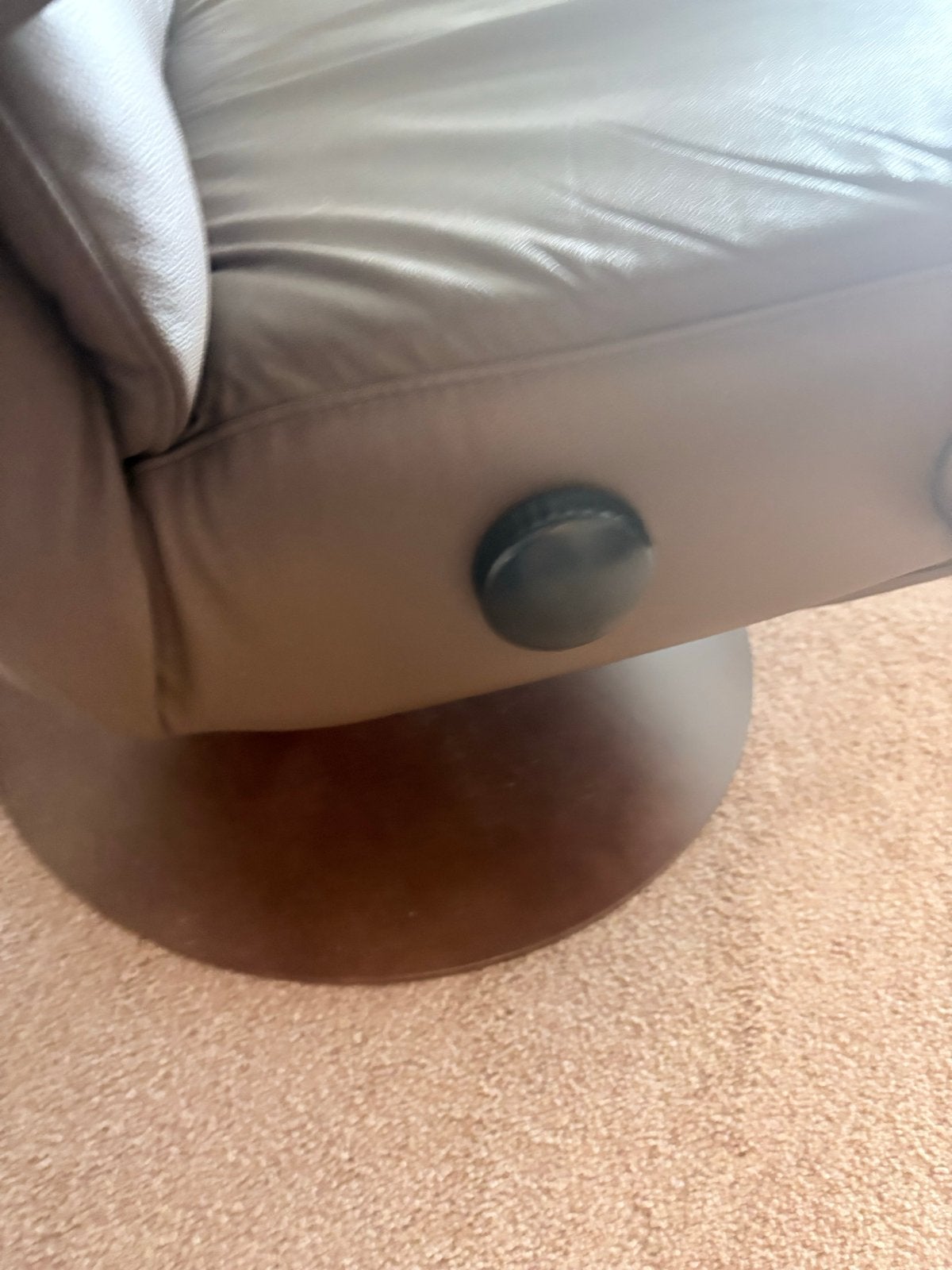 Comfortabele leren relaxfauteuil, Ophalen, Gebruikt, Overige kleuren, Leer