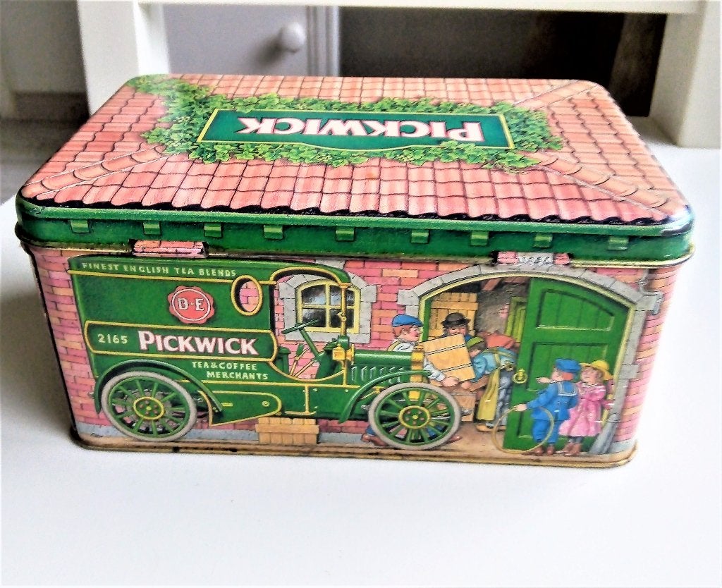 Vintage Pickwick Theehuis Blik (1998) -Charles Dickens Stijl, Ophalen of Verzenden, Gebruikt, Thee, Pickwick
