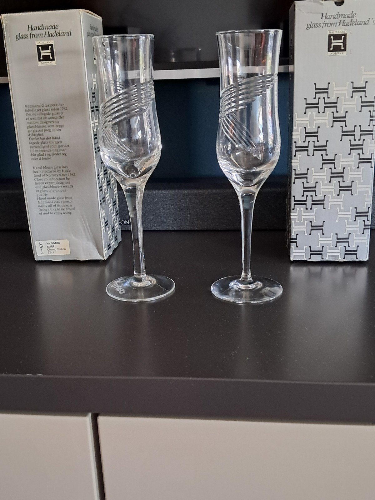 Hadeland, champagne glazen, Ophalen of Verzenden, Zo goed als nieuw, Overige typen