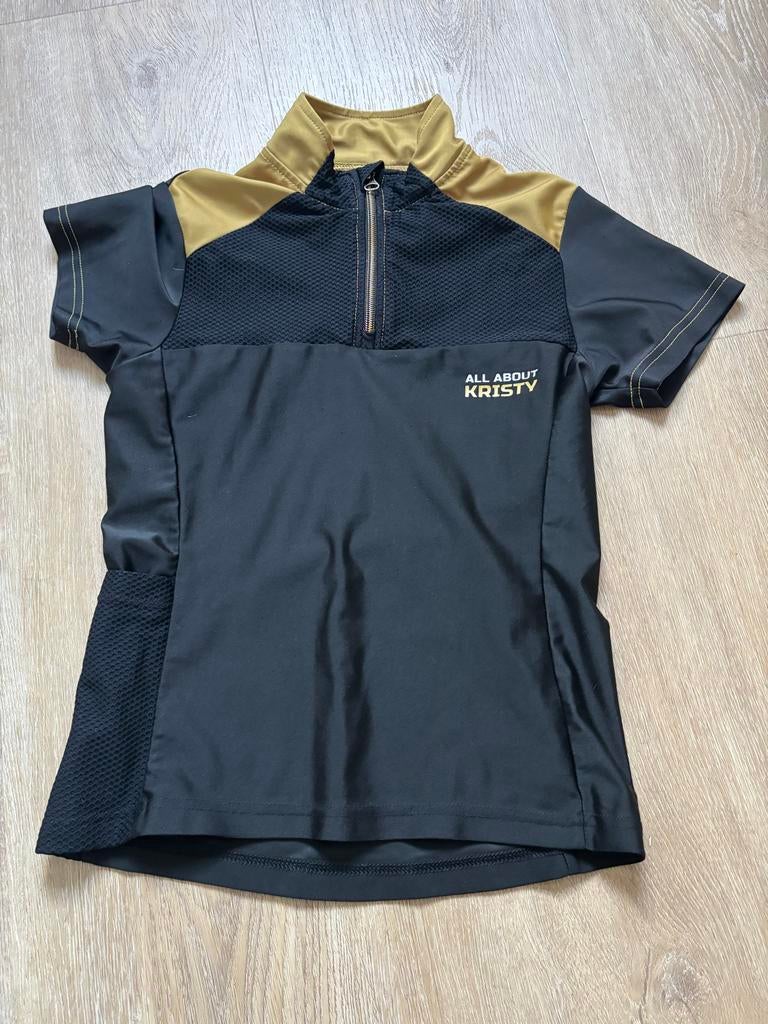 All About Kristy sportshirt zwart/goud maat 164, Maat 38/40 (M), Zwart, Ophalen of Verzenden, Fitness of Aerobics