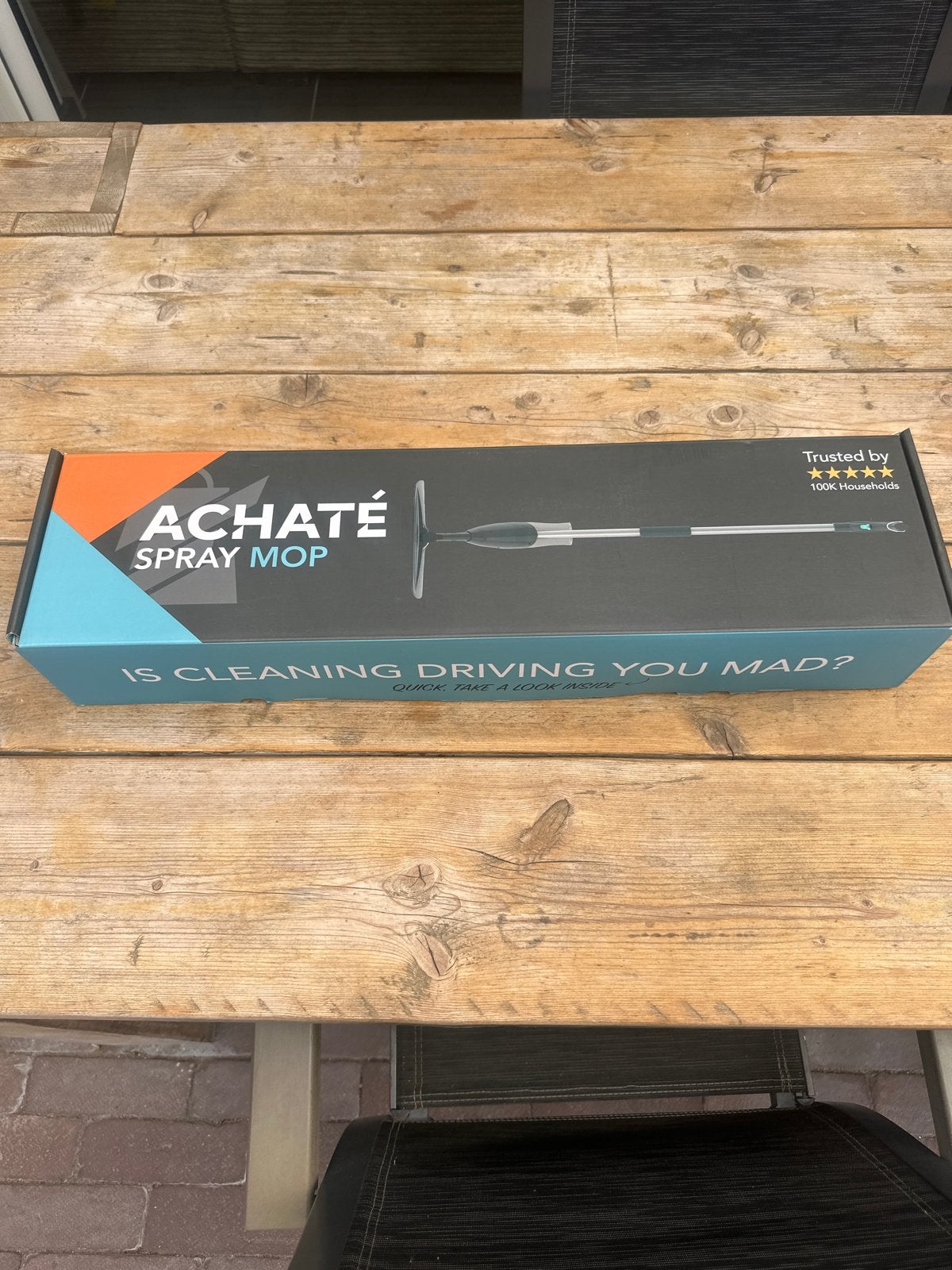 Achaté spray mop, zo goed als nieuw, Ophalen of Verzenden, Mop of Dweil