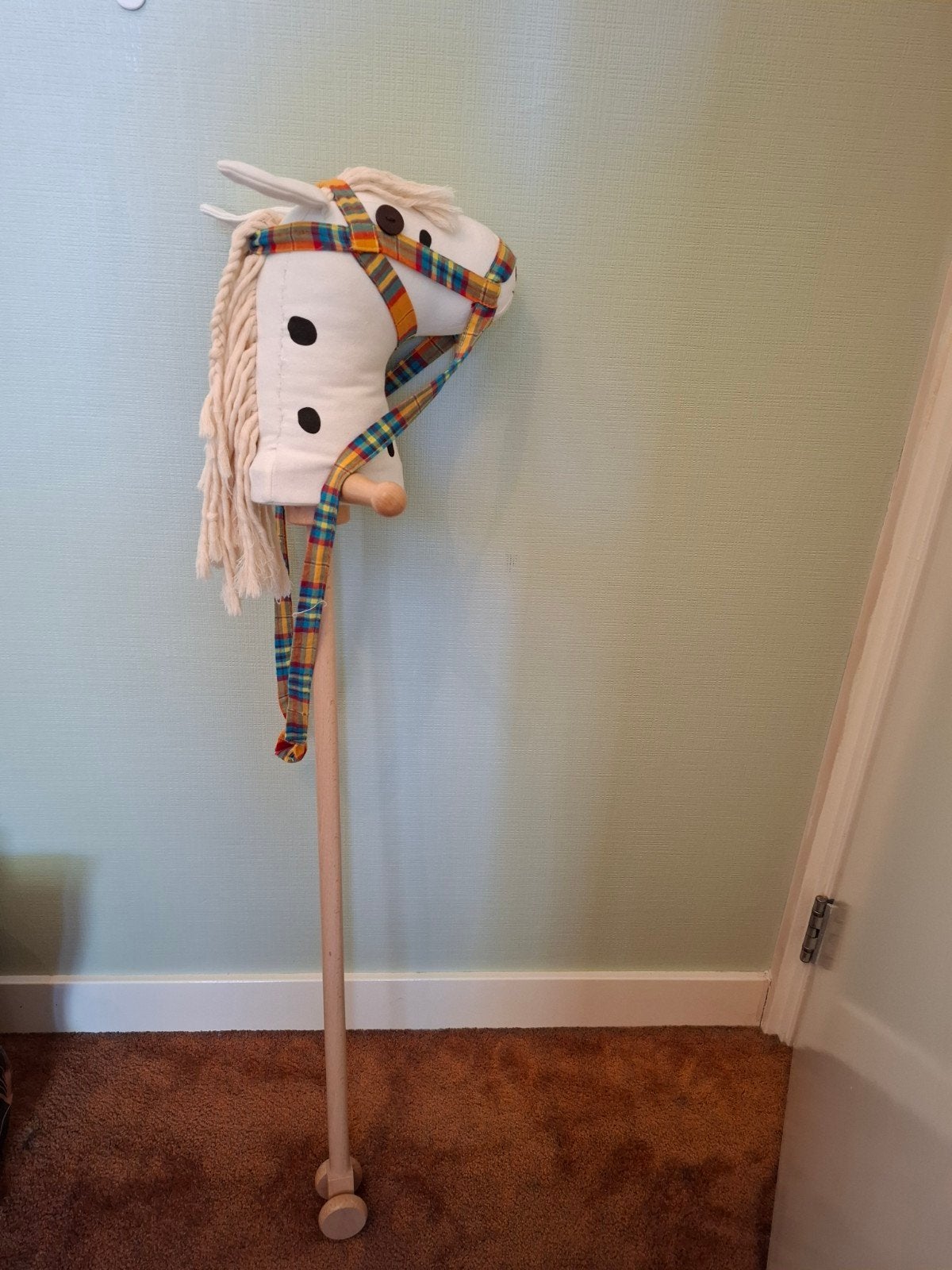 Goki Stokpaard Schimmel met Wieltjes - Zo goed als nieuw, Kinderen en Baby's, Ophalen, Zo goed als nieuw, Jongen of Meisje
