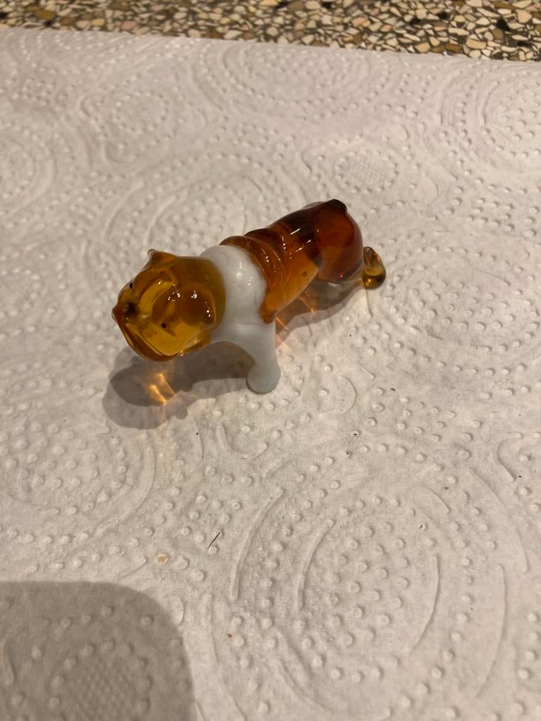 Glazen beeldje hond, Ophalen of Verzenden, Zo goed als nieuw, Dier