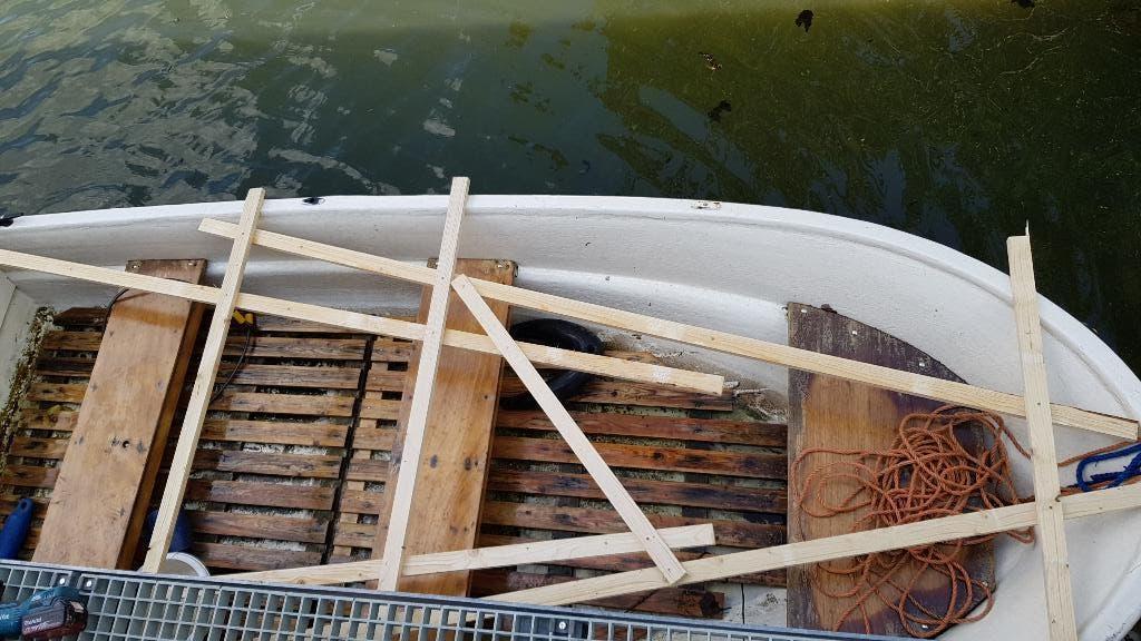 bootje 3,7 m lang, 1,5 meter breed, Watersport en Boten, Ophalen, Gebruikt, Overige typen, Motorboot