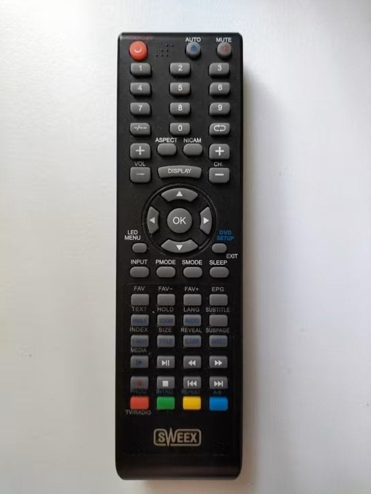 Sweex Afstandsbediening voor DVD/TV/Mediaspeler, Ophalen of Verzenden, Dvd