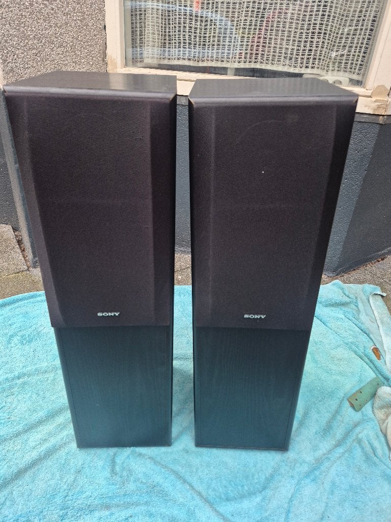 Set vintage Sony SS-176E vloerstaande luidsprekers, Brooklan, Ophalen, Gebruikt, 60 tot 120 watt, Stofbestendig