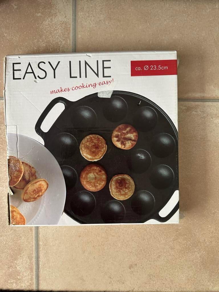 Easy Line poffertjesplaat gietijzer, 23.5 cm Nieuw !, Ophalen of Verzenden, Nieuw, Gietijzer, Overige typen