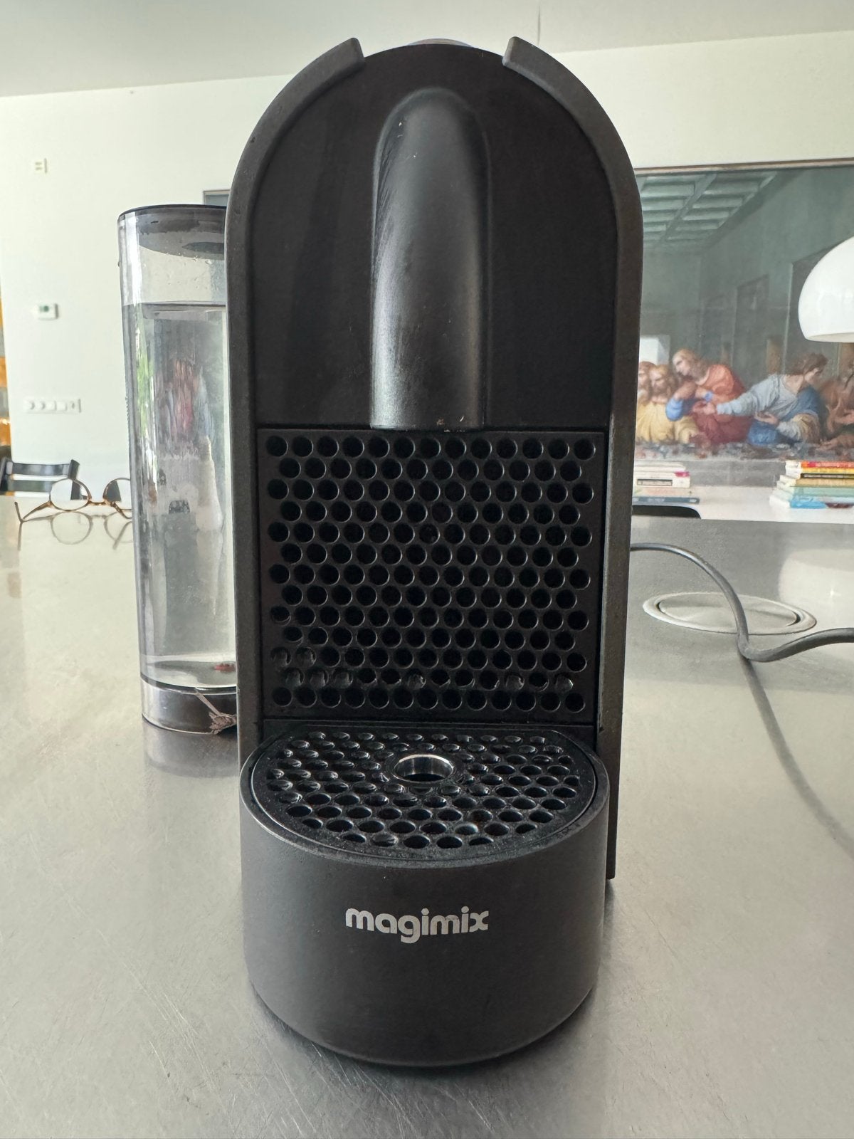 Magimix Nespresso Inissia Koffiecupmachine Zwart, Witgoed en Apparatuur, Koffiezetapparaten, Ophalen, Gebruikt, Espresso apparaat