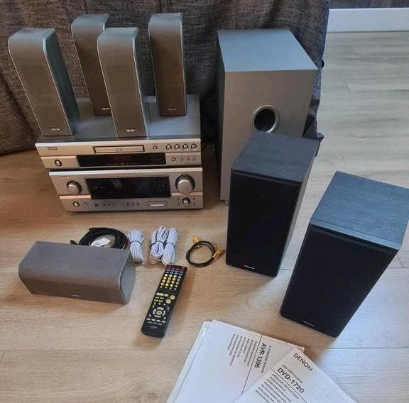 Denon Surround/home cinema set AVR 1306+DVD 1720, Gebruikt, 70 watt of meer, 5.1-systeem, Dvd-speler