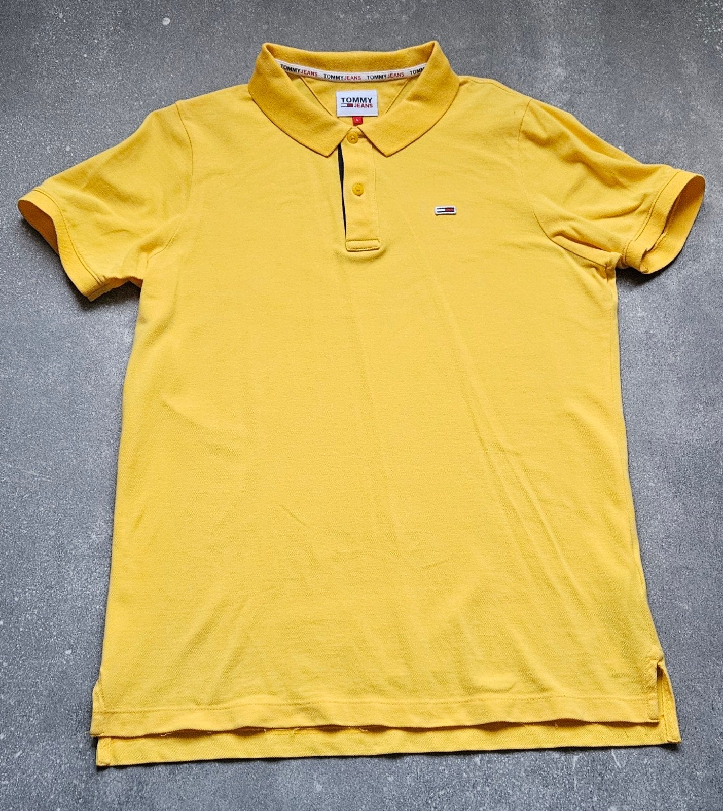 Tommy Hilfiger Heren Polo Geel Maat L, Ophalen of Verzenden, Tommy Hilfiger