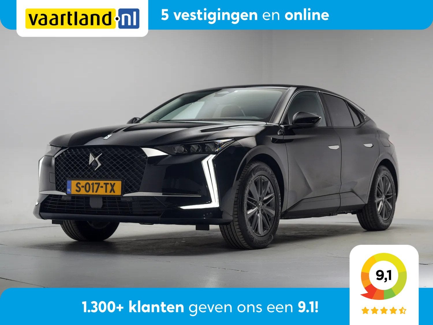 DS DS 4 E-Tense 225 Bastille+ Aut. [ Adapt.cruise Navi Camer, Auto's, Automaat, Gebruikt, 4 cilinders, Zwart