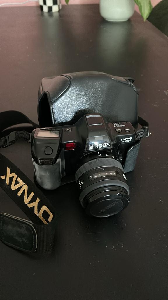 Minolta Dynax 7000i spiegelreflexcamera met lens en tas, Audio, Tv en Foto, Fotocamera's Analoog, Ophalen of Verzenden, Gebruikt
