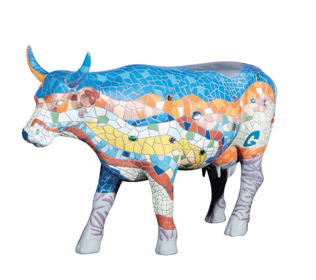 Nieuw Cow Parade koe Barcelona large gratis verzending., Ophalen of Verzenden