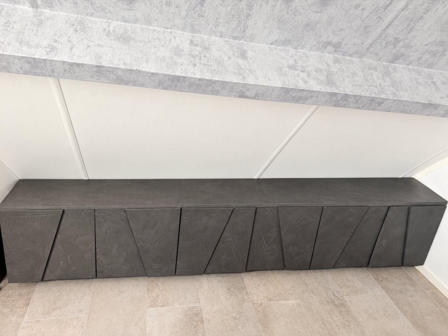 Moderne wandkast voor TV of opbergruimte, Ophalen, Overige materialen, Zo goed als nieuw, 200 cm of meer