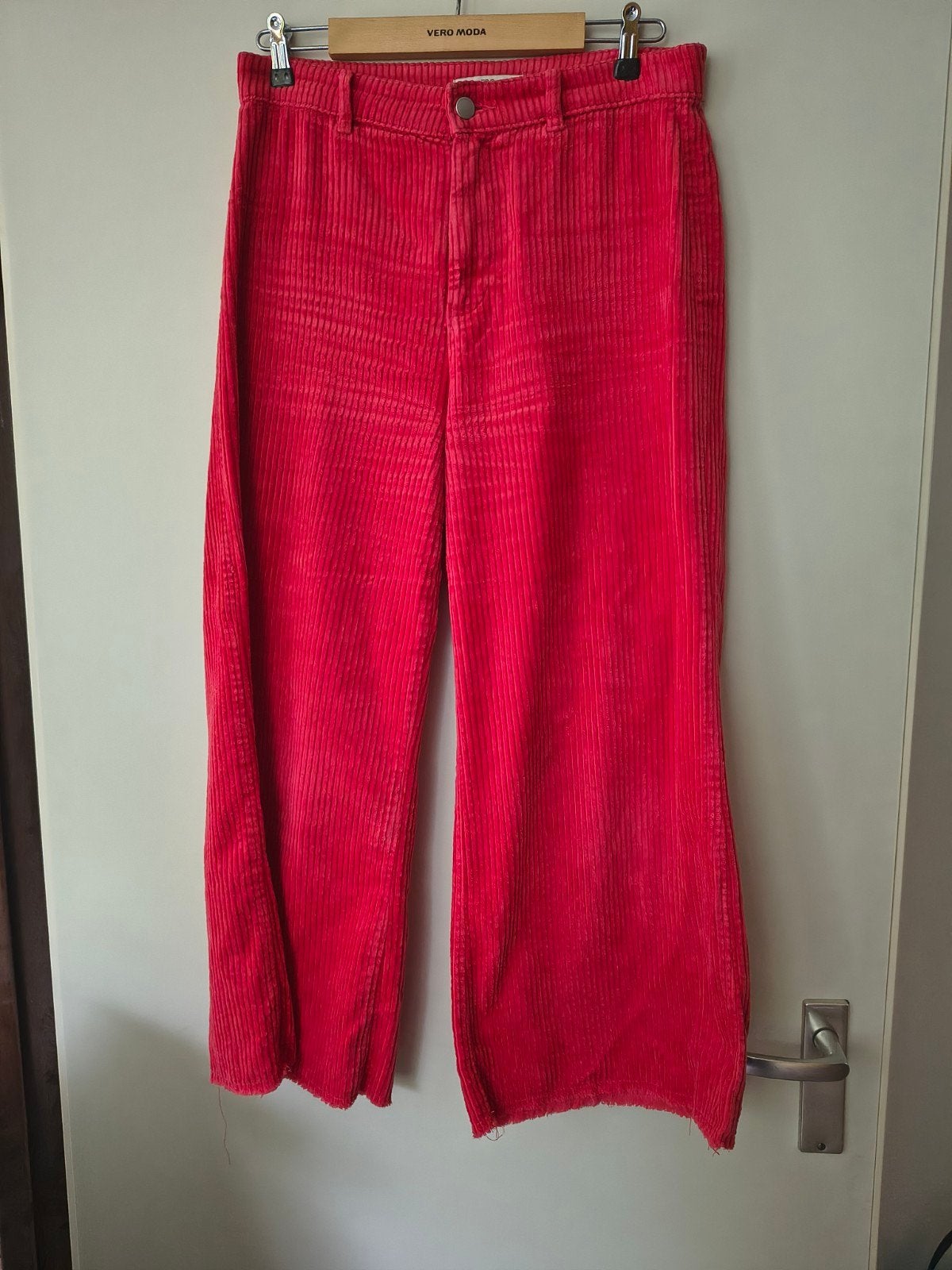 Roze/Rode Corduroy Driekwartbroek - EDC by Esprit, Maat 38/40 (M), Ophalen of Verzenden, Driekwart, Roze