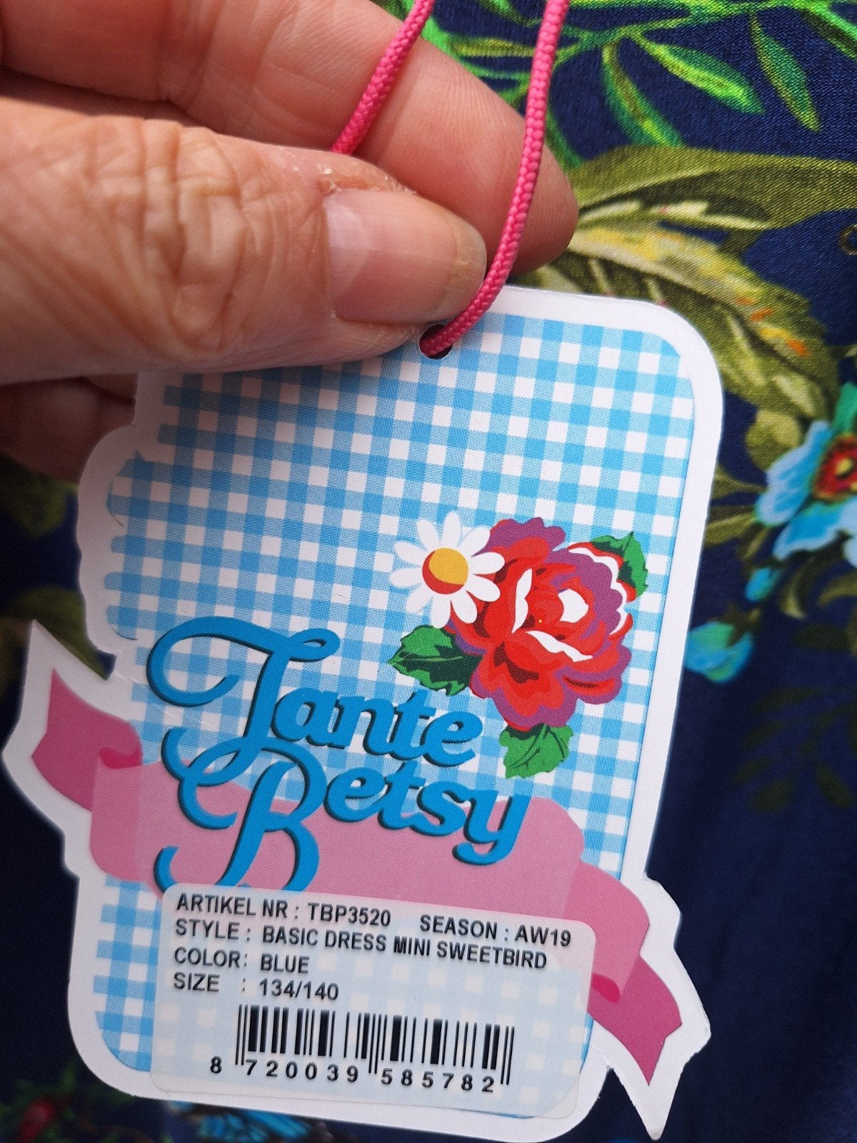 Tante betsy jurk kinderen maat 122/128, Kinderen en Baby's, Kinderkleding | Maat 128, Ophalen of Verzenden, Nieuw, Meisje, Jurk of Rok