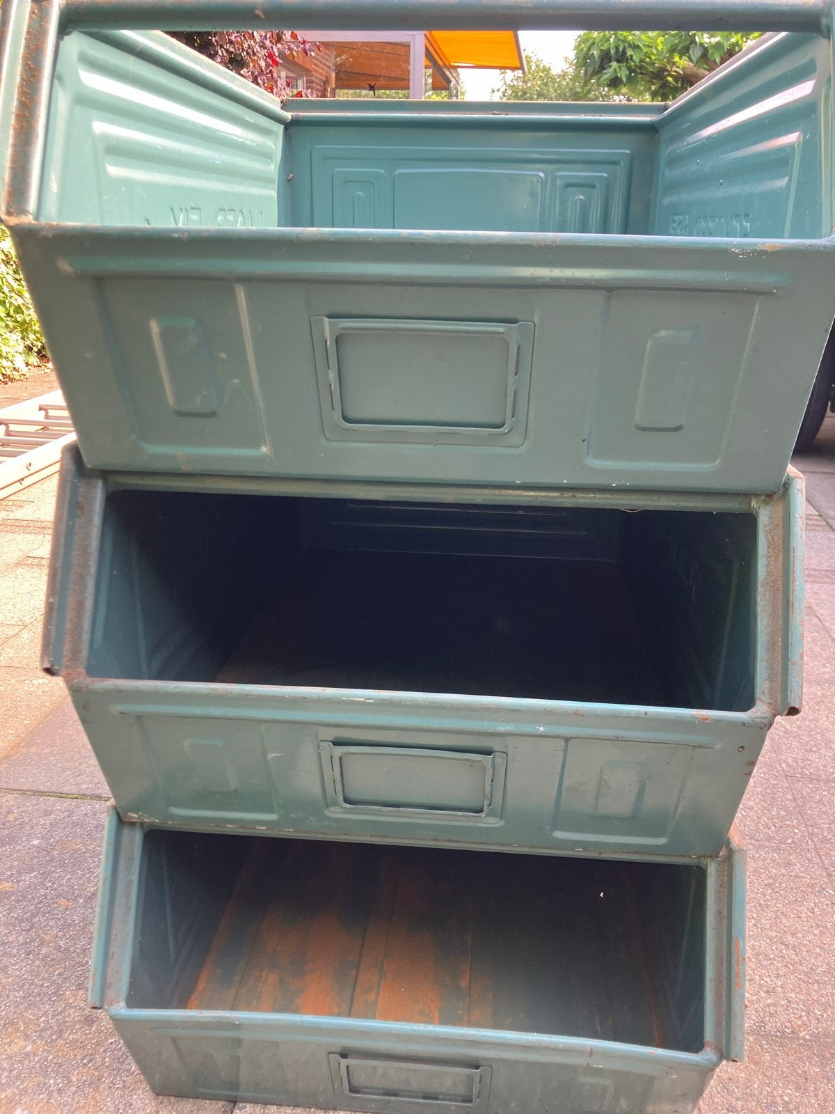 Schäfer magazijnbakken 48x72x30 cm - Set van 3, Doe-het-zelf en Verbouw, Kratten en Dozen, Ophalen, Gebruikt, 40 tot 60 cm, 50 tot 75 cm