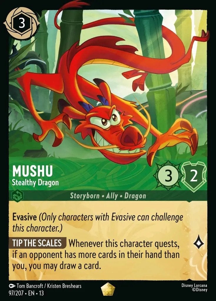 Disney Lorcana - Attack of The Vine - 013-97 - Mushu - Steal, Ophalen of Verzenden, Nieuw, Losse kaart