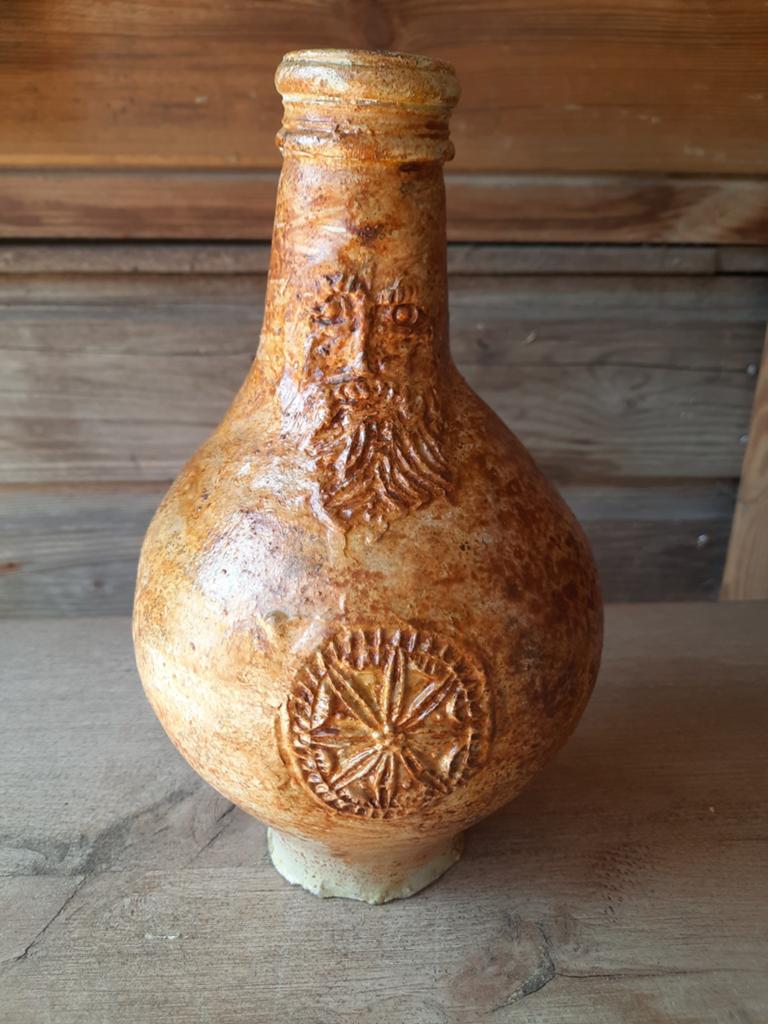 17e-eeuwse baardmankruik, steengoed, 21cm, Antiek en Kunst, Ophalen of Verzenden