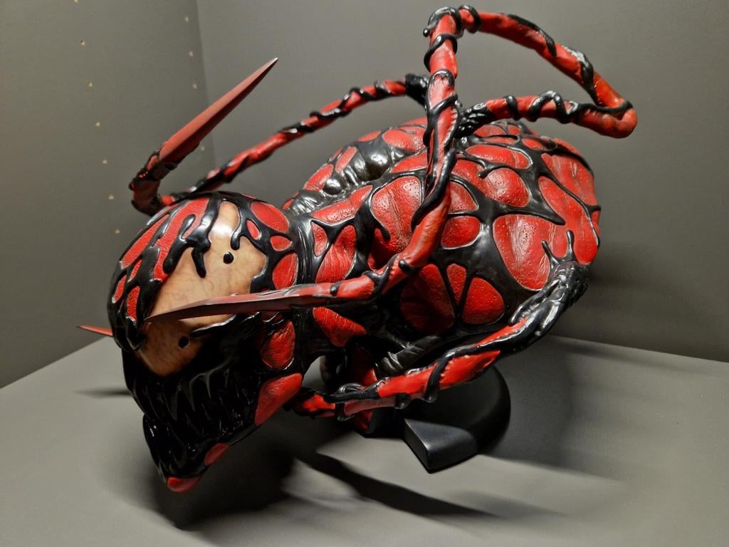 Sideshow Carnage Legendary Scale Bust Marvel Spiderman, Verzamelen, Ophalen of Verzenden, Zo goed als nieuw, Mens