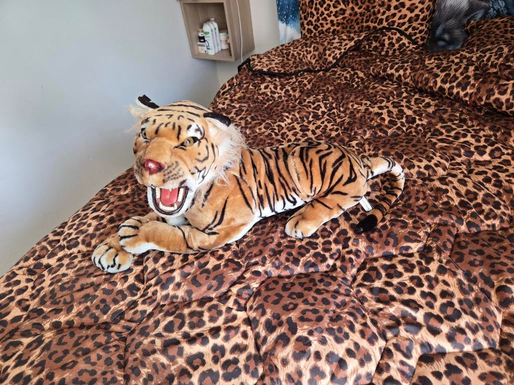 Oranje Pluche Tijger Knuffel - 60 cm, Oranje, IKEA, Ophalen of Verzenden, Middelgroot (20 tot 80 cm)