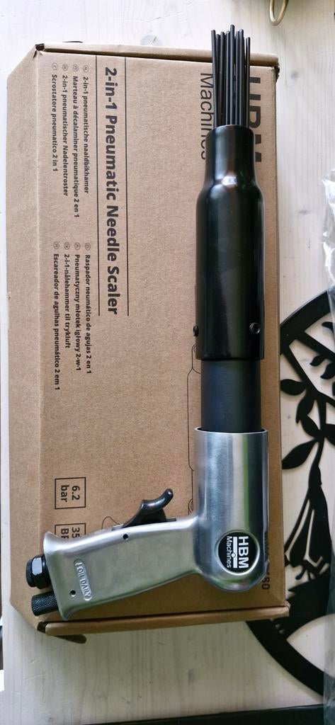 2 in 1 Pneumatic Needle Scaler, Doe-het-zelf en Verbouw, Compressors, Minder dan 25 liter, Ophalen of Verzenden, Nieuw, Minder dan 200 liter/min
