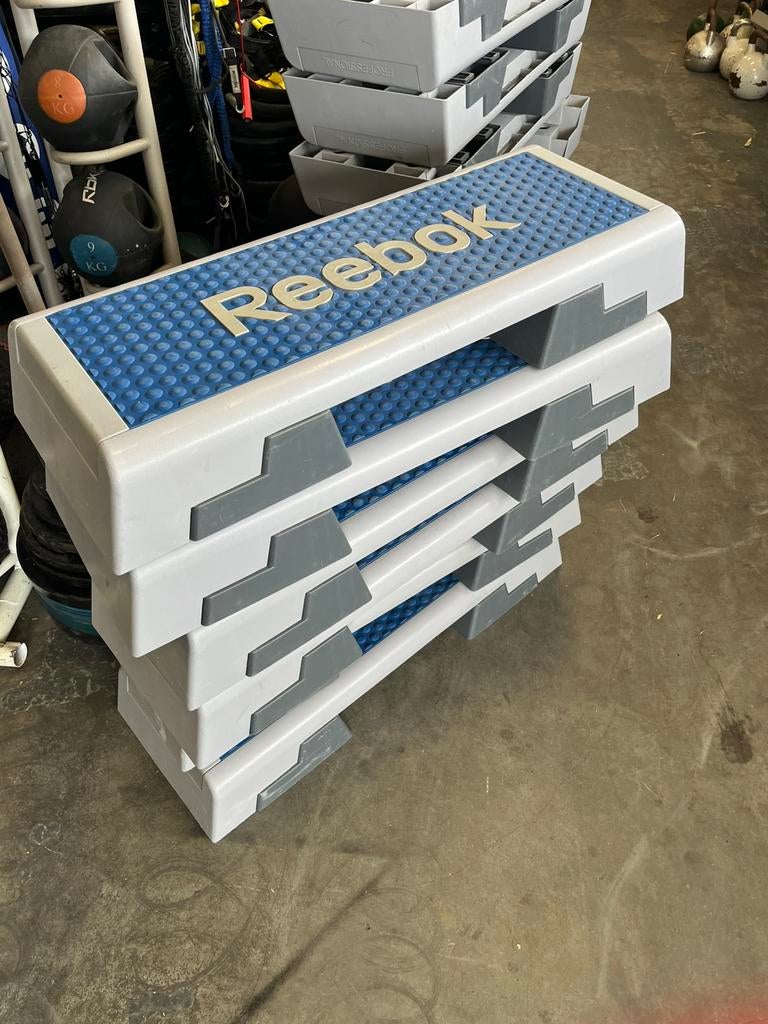 Reebok step met escape bodypump set, Gebruikt, Stang en gewichten, Ophalen of Verzenden, Halterset