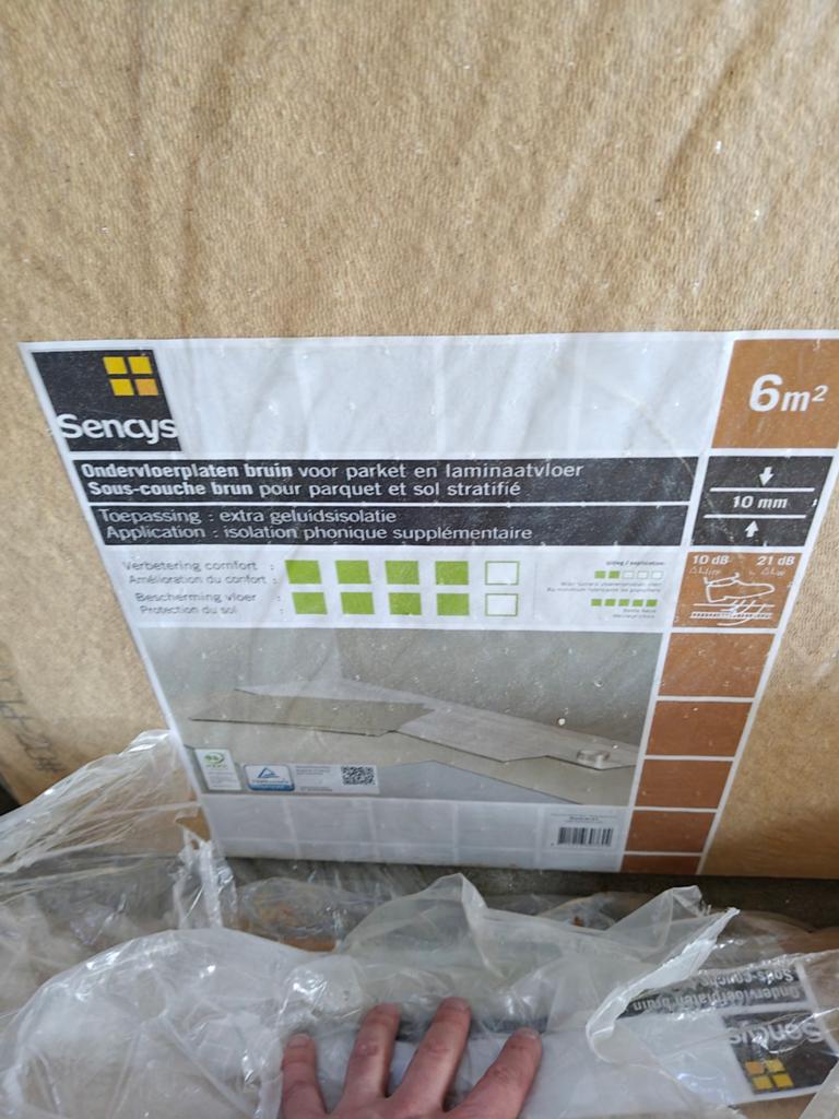 GRATIS - Sencys Ondervloerplaten Bruin voor Parket/Laminaat, Overige materialen, Nieuw, 5 tot 10 m², Ophalen