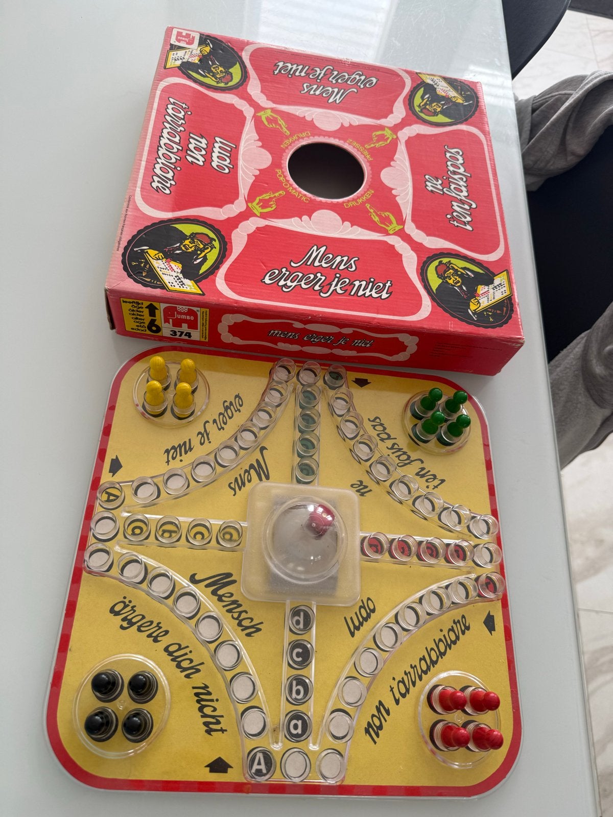 Mens Erger Je Niet Bordspel - Vintage Editie, Hobby en Vrije tijd, Drie of vier spelers, Ophalen of Verzenden, Gebruikt