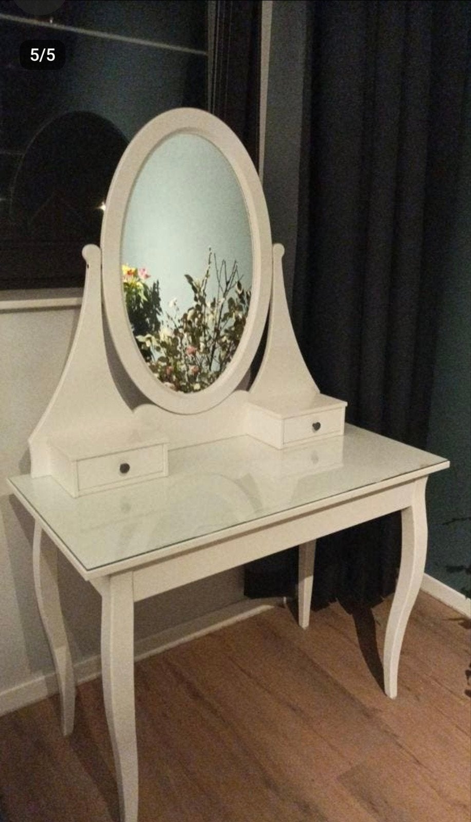 Ikea Hemnes Kaptafel Wit met Spiegel en Lades (100x50 cm), Ophalen