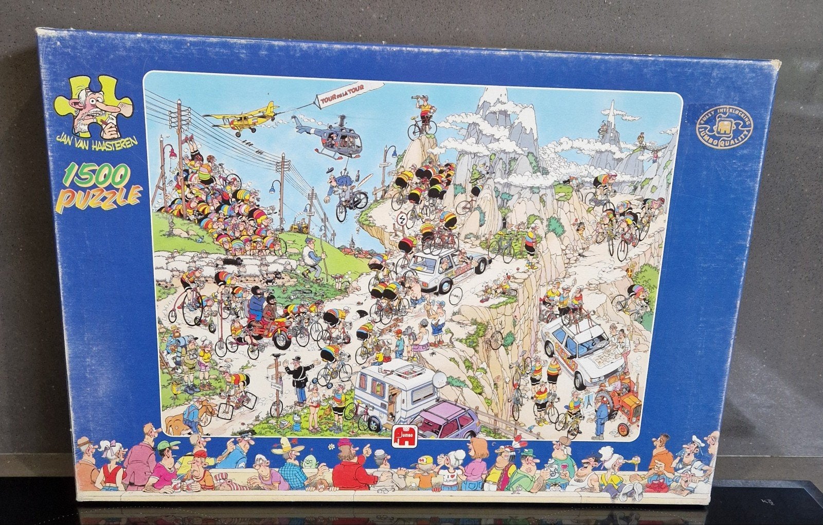 tour de france 1500st, Hobby en Vrije tijd, Denksport en Puzzels, Ophalen, 500 t/m 1500 stukjes, Gebruikt, Legpuzzel