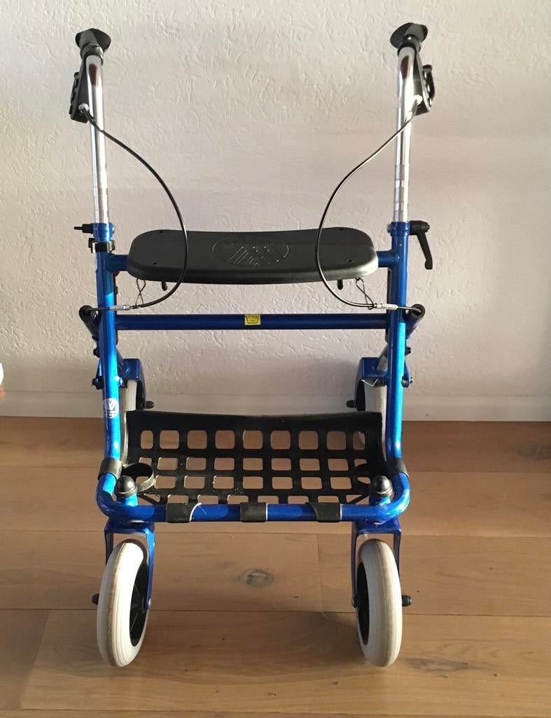 Vermeiren blauwe rollator, Diversen, Rollators, Ophalen of Verzenden, Opvouwbaar, Zo goed als nieuw