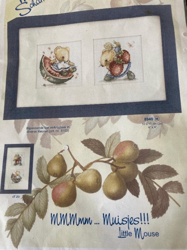 BORDUURPAKKET MARIA V SCHARRENBURG MMMmm..Muisjes, Ophalen of Verzenden, Nieuw, Handborduren, Borduurpakket