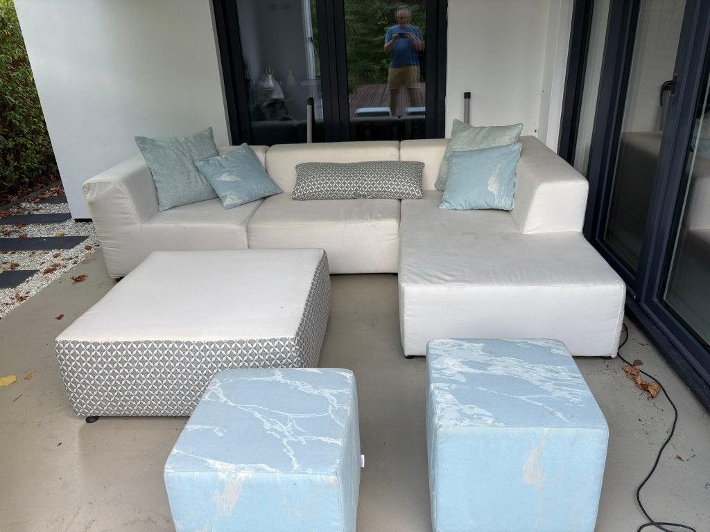 Lounge set, Tuin en Terras, Ophalen, 5 zitplaatsen, Gebruikt, Aluminium